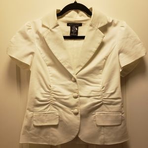 CR Signature Short Sleeve Blazer White